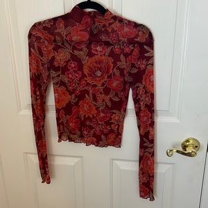 Forever 21 Long Sleeve Mesh Top